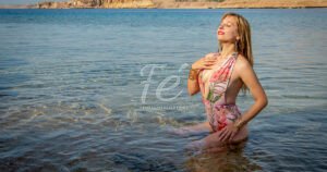 Mujer en playa